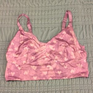 Auden XL pink heart satin bralette